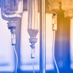 slow intravenous drug administration system, hospital ward, soft focus