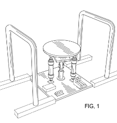 A technical drawing of the active pneumatic balance platform technology