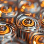Lithium batteries with a close-up view of their internal components