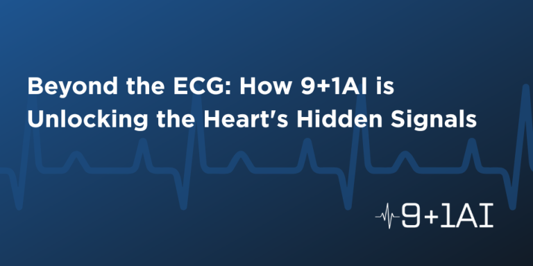 Story cover image that says "Beyond the ECG: How 9+1AI is Unlocking the Heart's Hidden Signals"