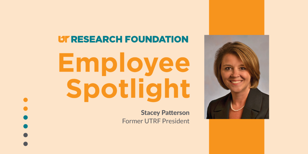 UT Research Foundation Employee Spotlight Stacey Patterson Former UTRF President with headshot