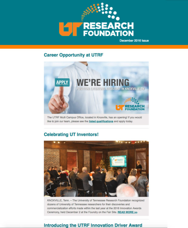 UTRF Newsletter December 2016