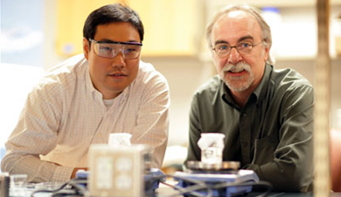 Photo of two scientists in a laboratory