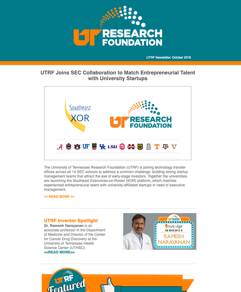 UTRF October 2018 Newsletter