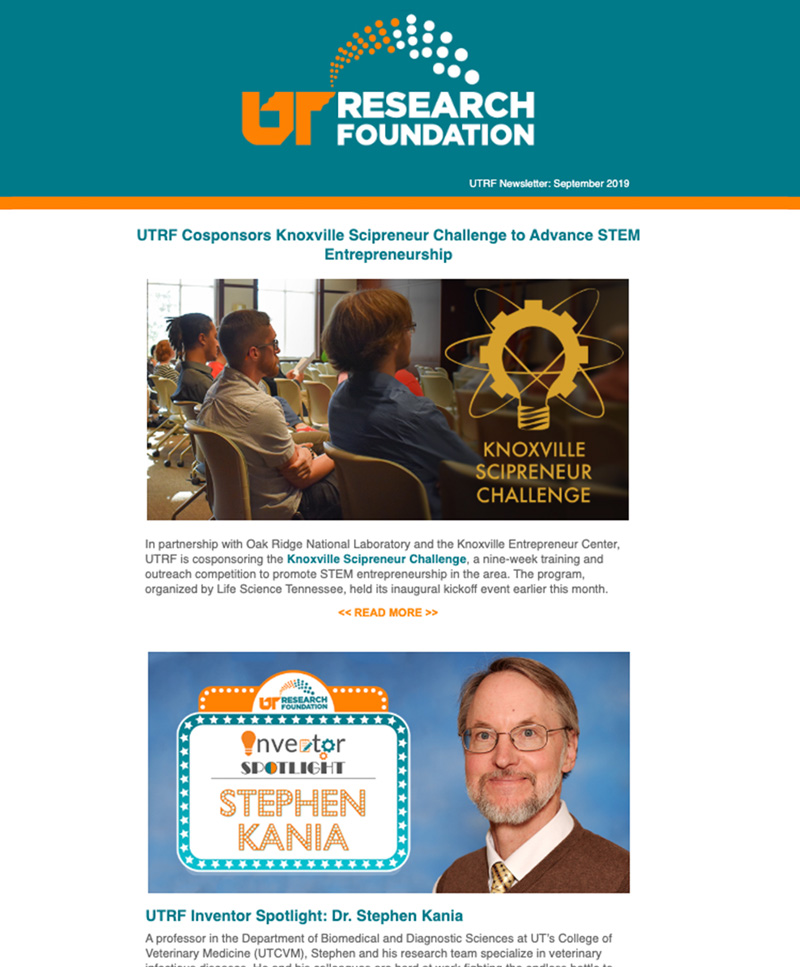 UTRF September 2019 Newsletter